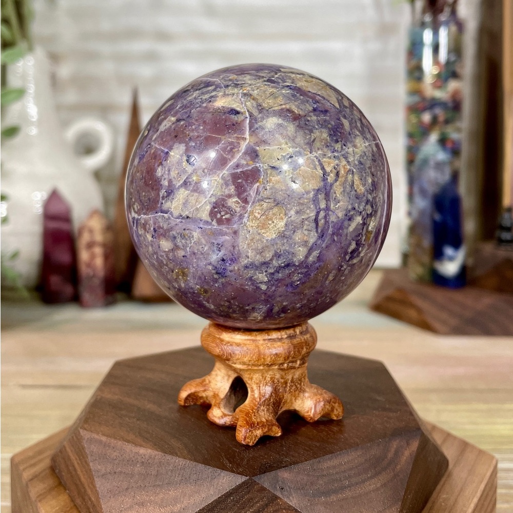 0547 Purple Fluorite Root Crystal Sphere
